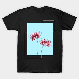 Red Spider Lily Lycoris Recoil Anime Fanart Lycoris Radiata Death Flower In Anime Gift T-Shirt